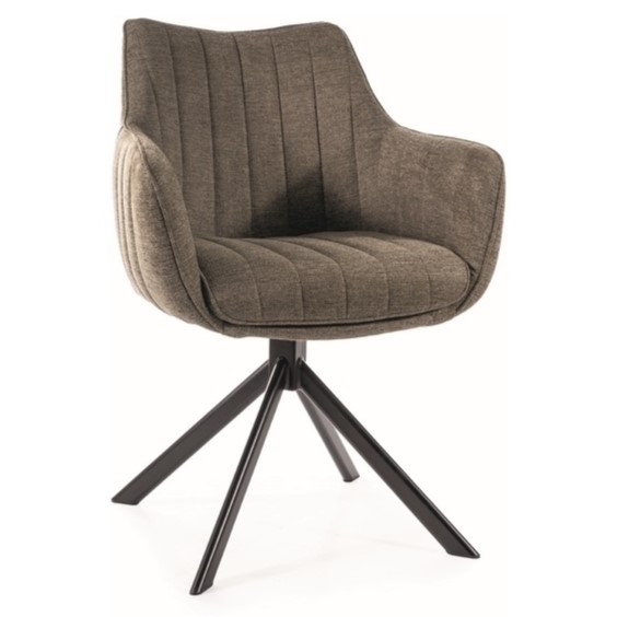 Въртящ се стол – черно/маслина