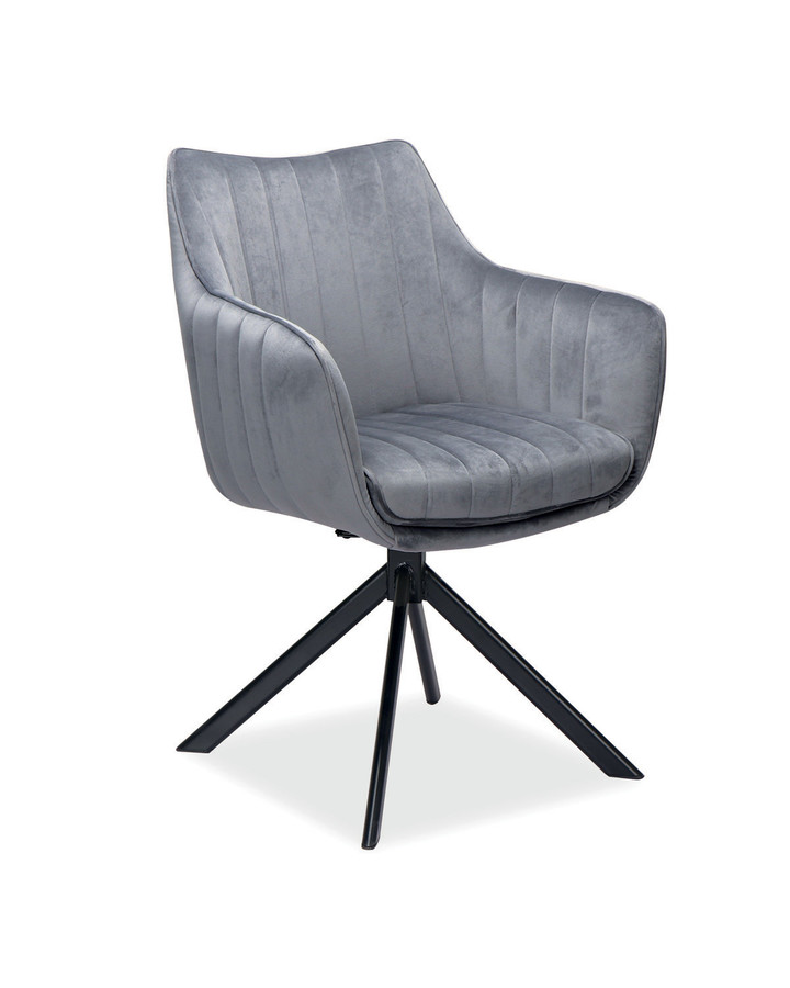 Трапезарен въртящ се стол - сив 4