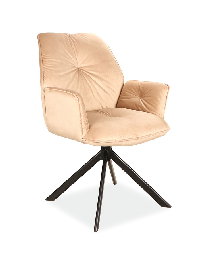 Трапезарен въртящ се стол – бежов