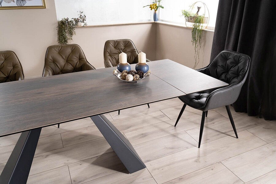 Стол – изкуствена кожа – маслина