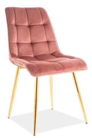 CHIC VELVET стол Gold – антично розово Bluvel 52