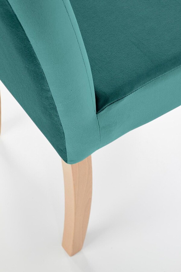 Дървен стол тапициран стол – дъб меден/тъмнозелен