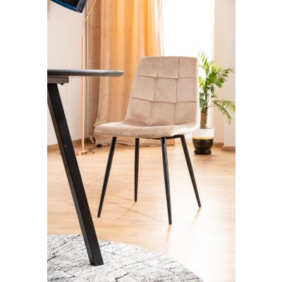 Трапезарен стол- бежов Bluvel 28