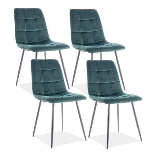 Комплект 4 стола – зелен