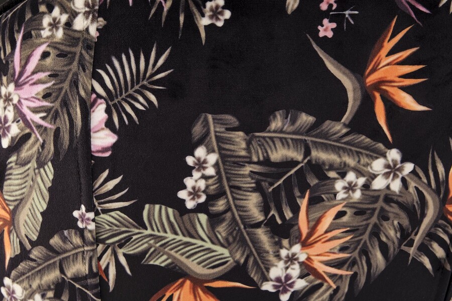 Велурен стол – черен/многоцветен