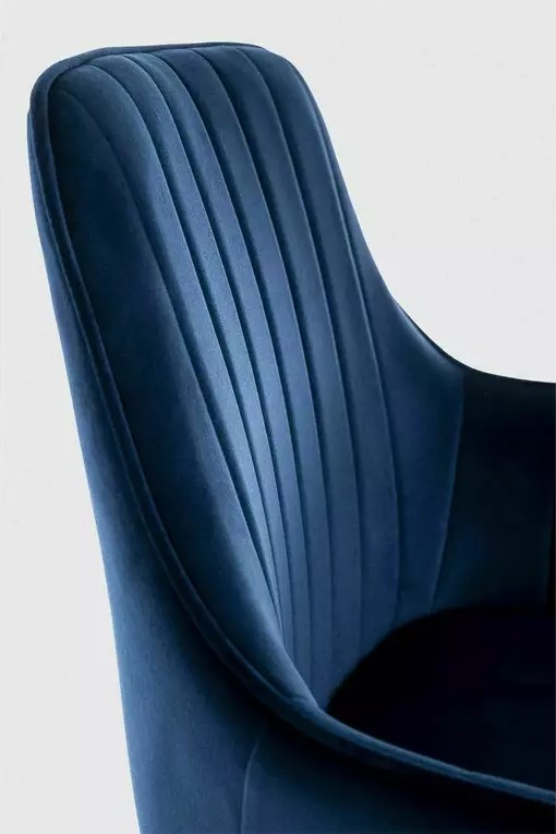 Кадифено кресло – тъмносиньо