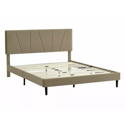 Кадифено легло 140x200 - бежово Bluvel 28