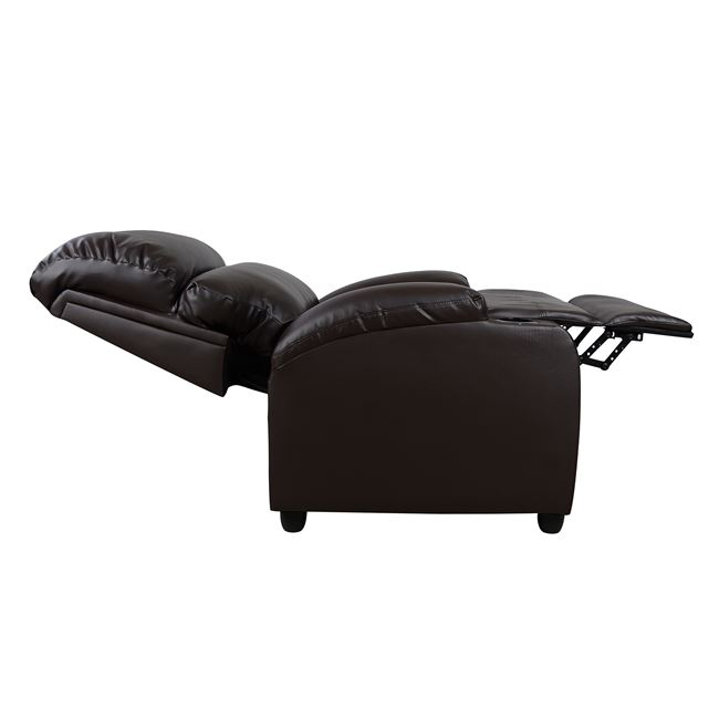 Релакс кресло кафяв цвят кожа