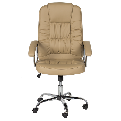 Президентски офис стол - бежов