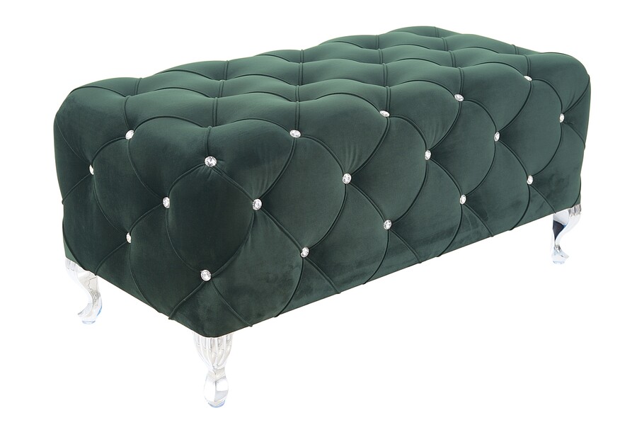 Капитонирана пейка с крака – зелен