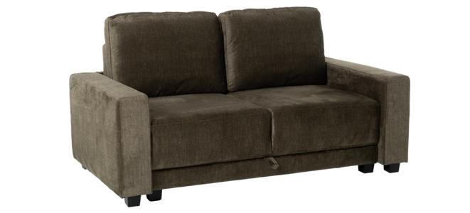 Разтегателен диван – двойка KINDU – маслено зелен