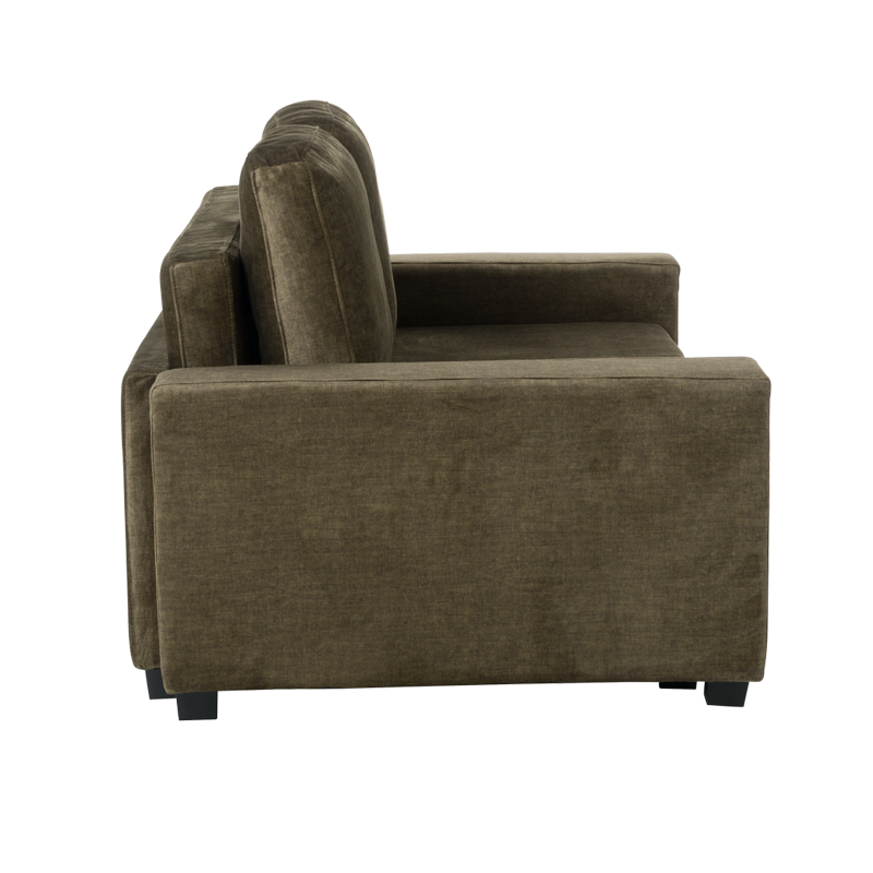 Разтегателен диван – двойка KINDU – маслено зелен