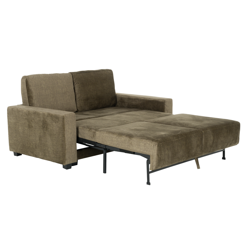 Разтегателен диван – двойка KINDU – маслено зелен