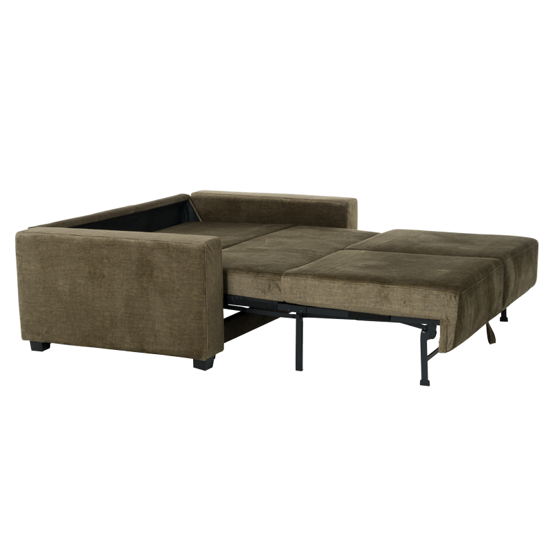 Разтегателен диван – двойка KINDU – маслено зелен