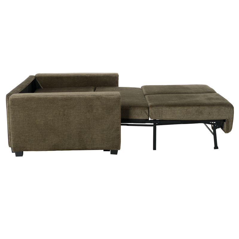 Разтегателен диван – двойка KINDU – маслено зелен