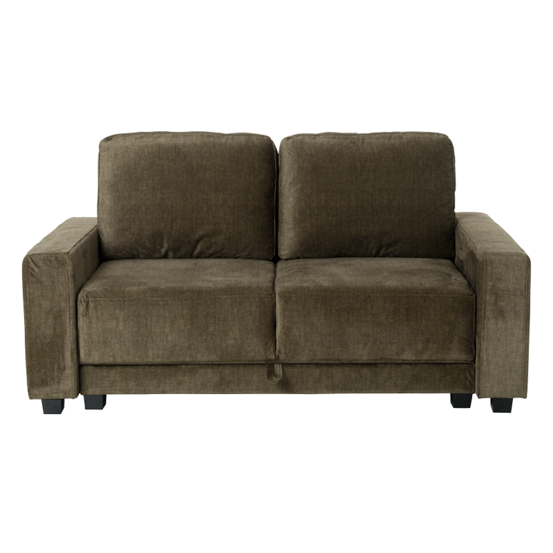 Разтегателен диван – двойка KINDU – маслено зелен