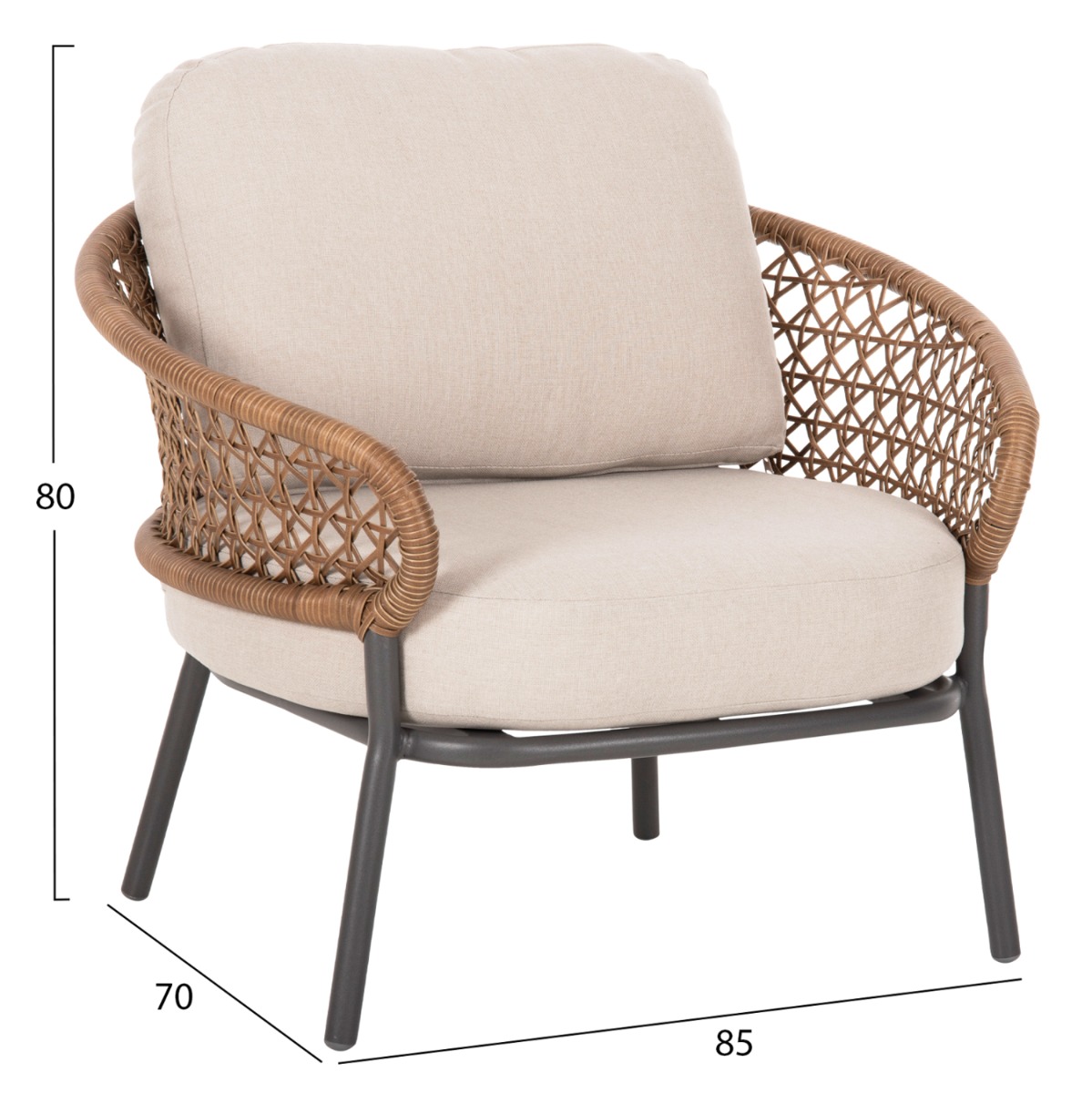 Комплект цвят антрацит-натурал