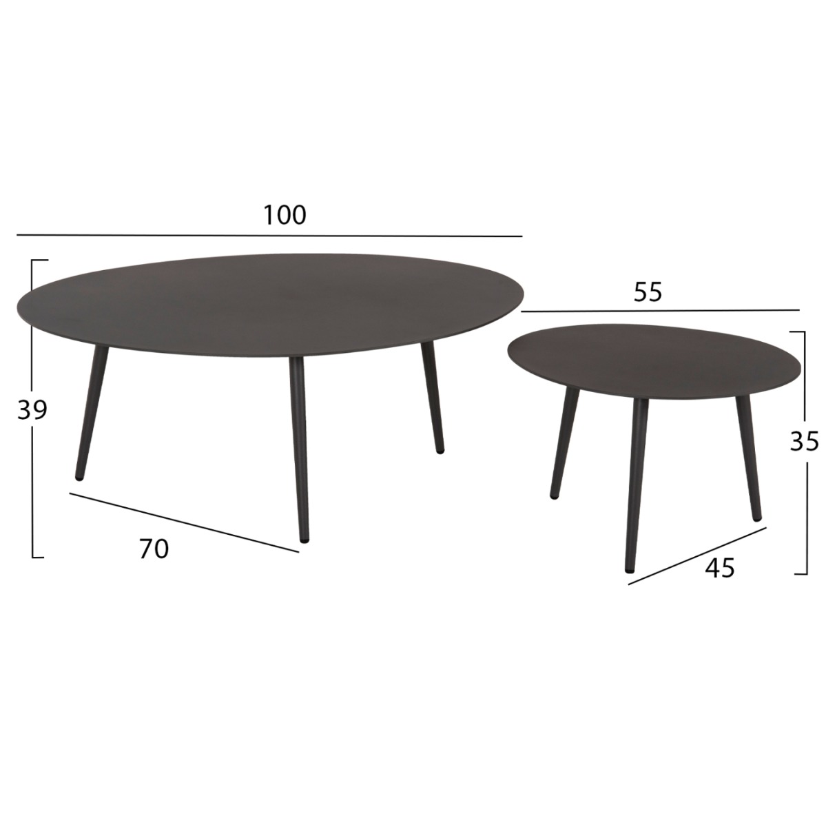 Комплект цвят антрацит-натурал