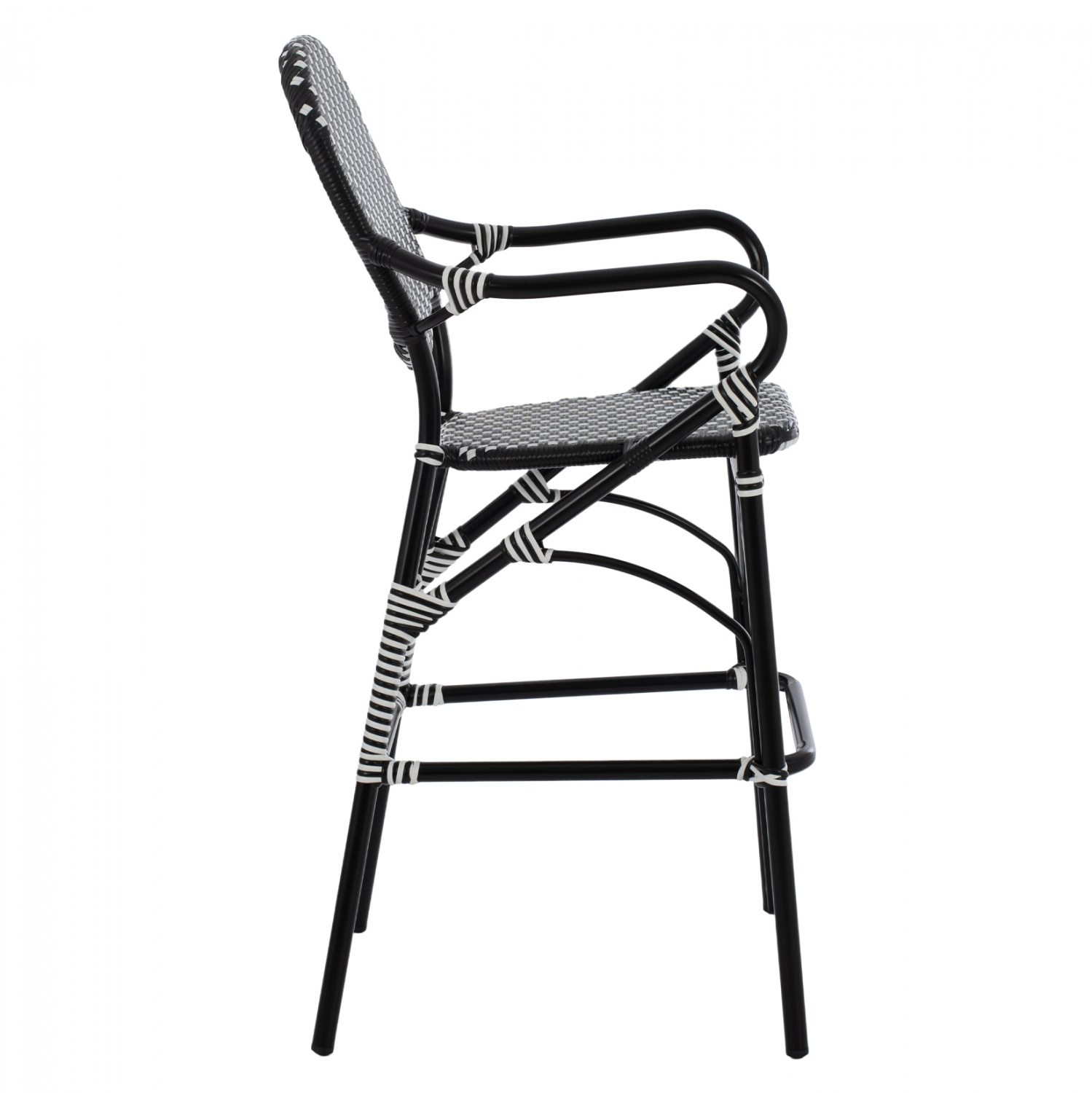 Бар стол черно-бял цвят