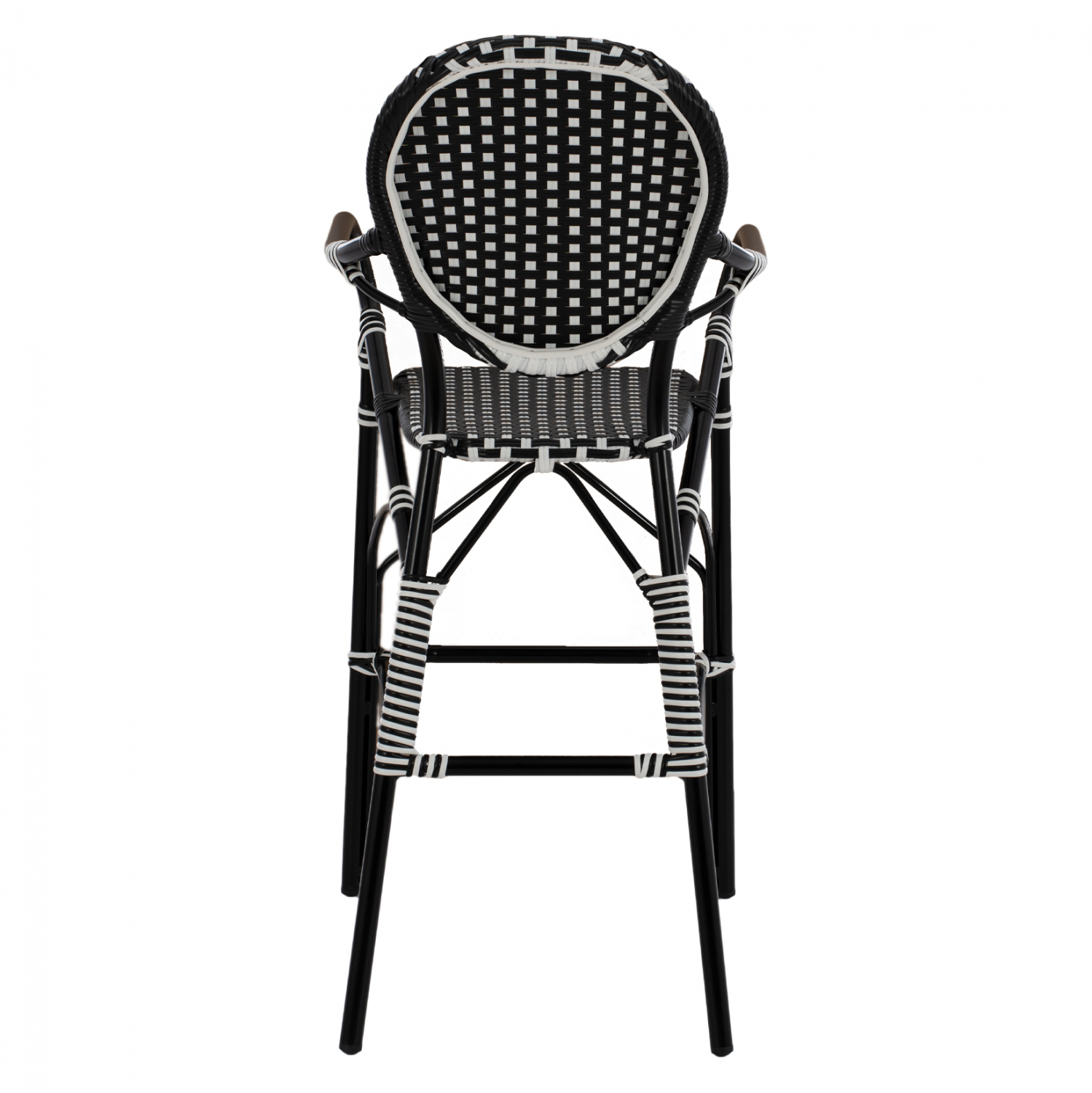 Бар стол черно-бял цвят