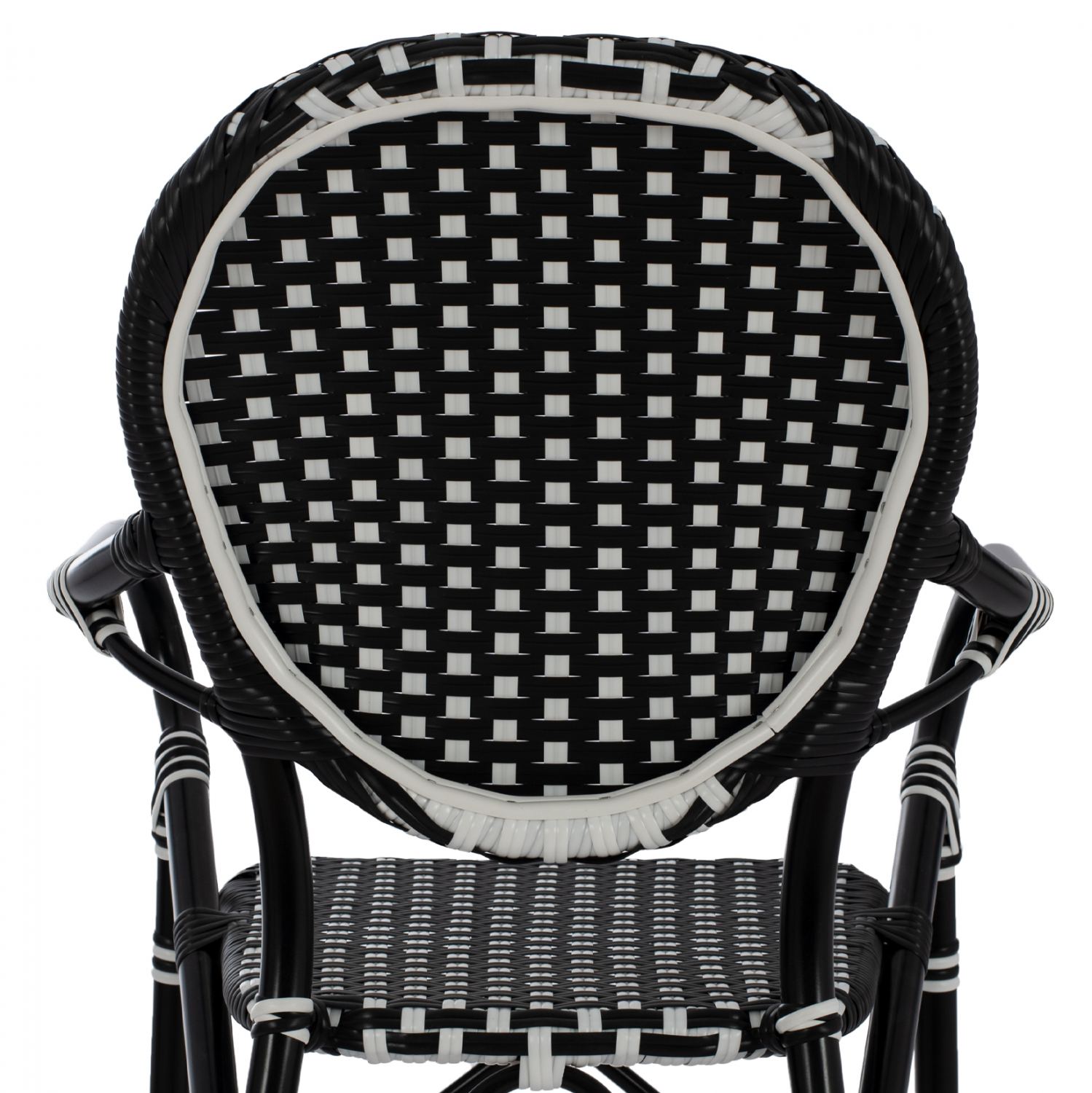 Бар стол черно-бял цвят