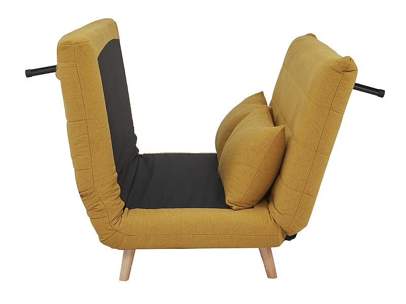 Разтегателен диван – къри / жълт