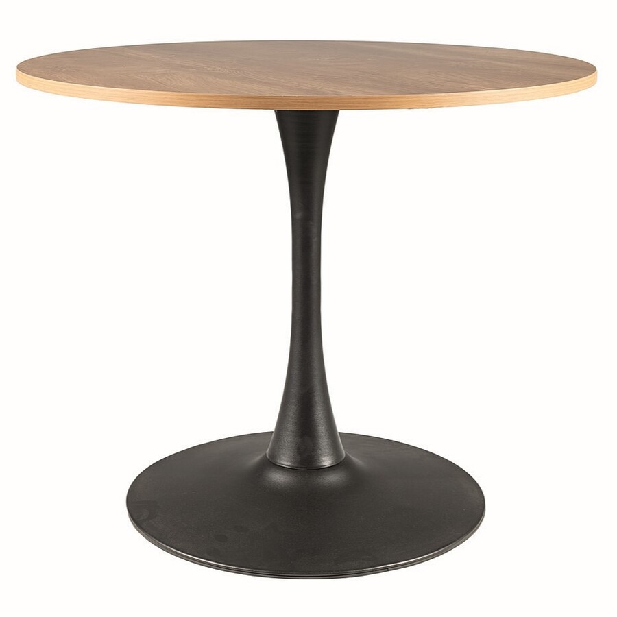 Кръгла маса 90 – дъб/черен мат