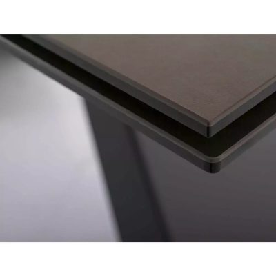 Керамична разтегателна маса 160/240x90 - kафяво/черно мат