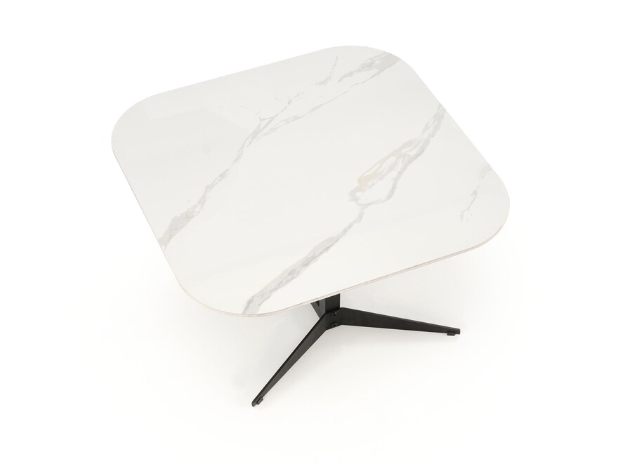 Холна маса – бял мрамор/черен