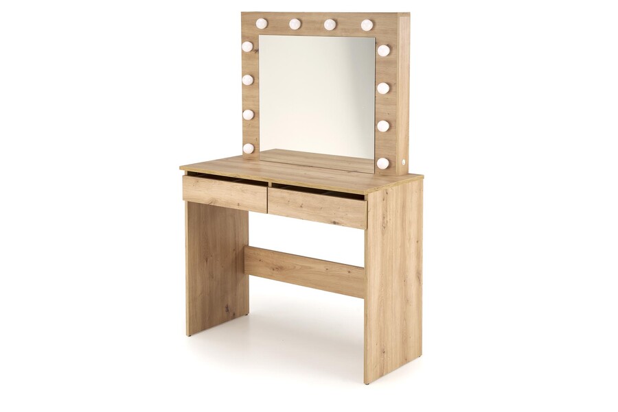 Тоалетка с осветление – занаятчийски дъб