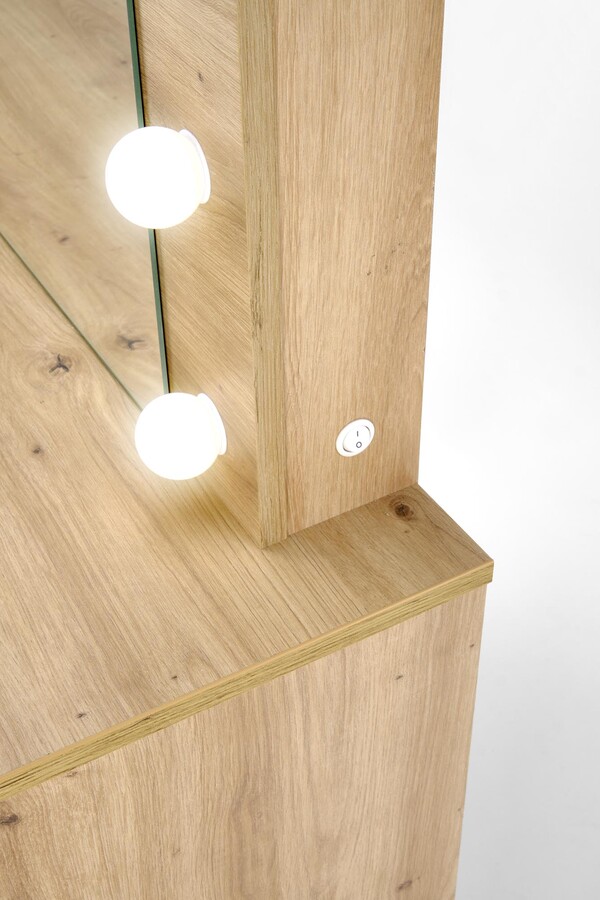 Тоалетка с осветление – занаятчийски дъб