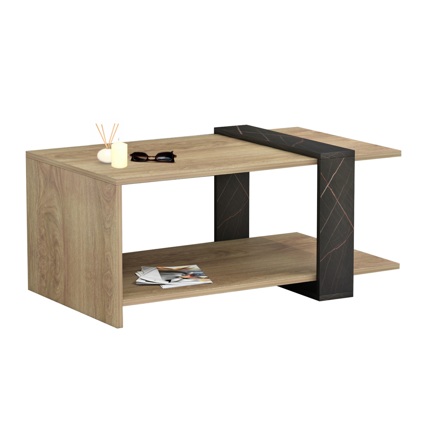 Холна маса  цвят натурал- черен