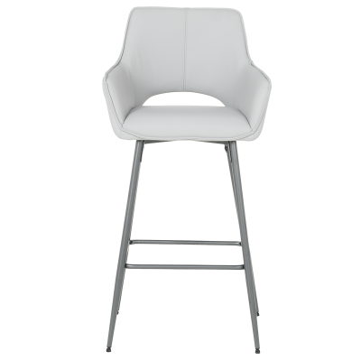 Бар стол TELFORD 2 силиконова кожа - сив 67