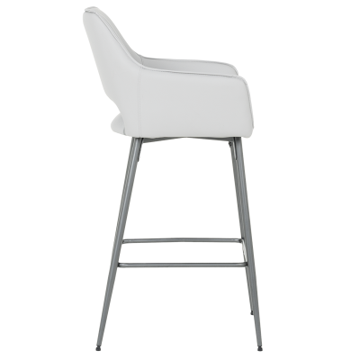 Бар стол TELFORD 2 силиконова кожа - сив 67