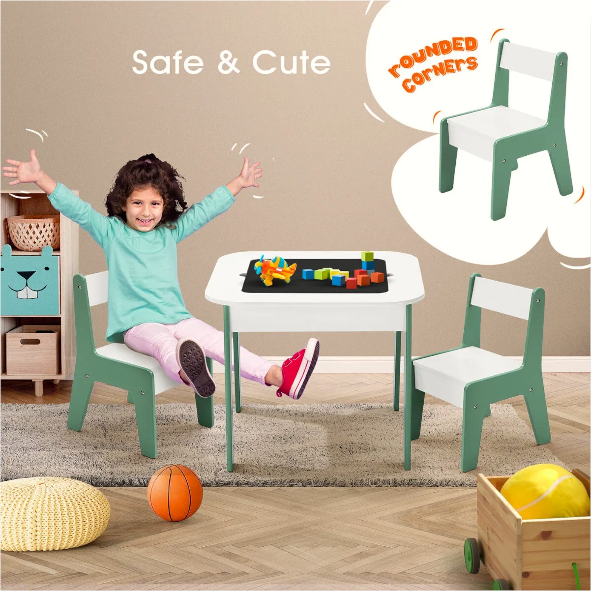 Детска Масичка със Столчета 4 в 1 GINGER HOME