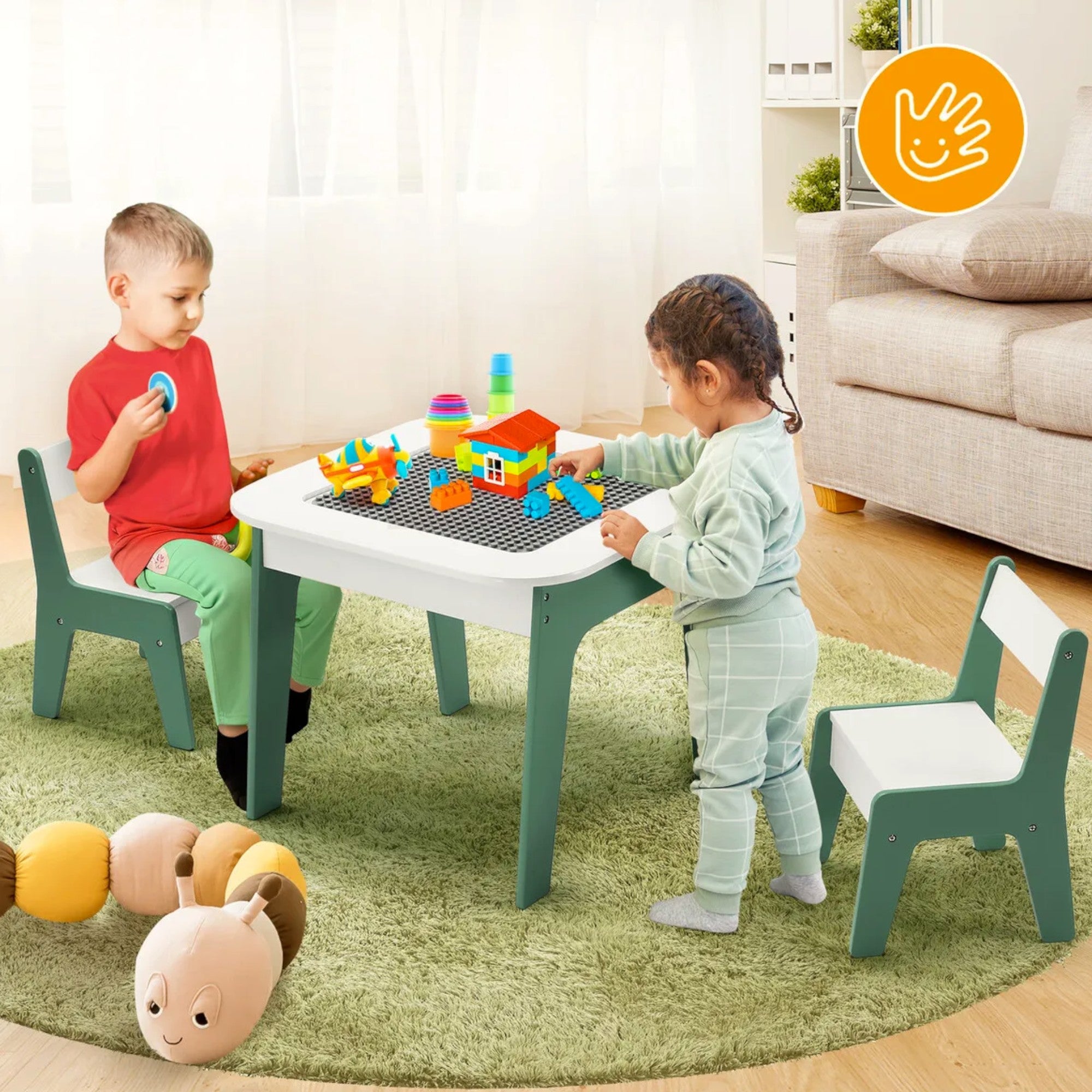 Детска Масичка със Столчета 4 в 1 GINGER HOME
