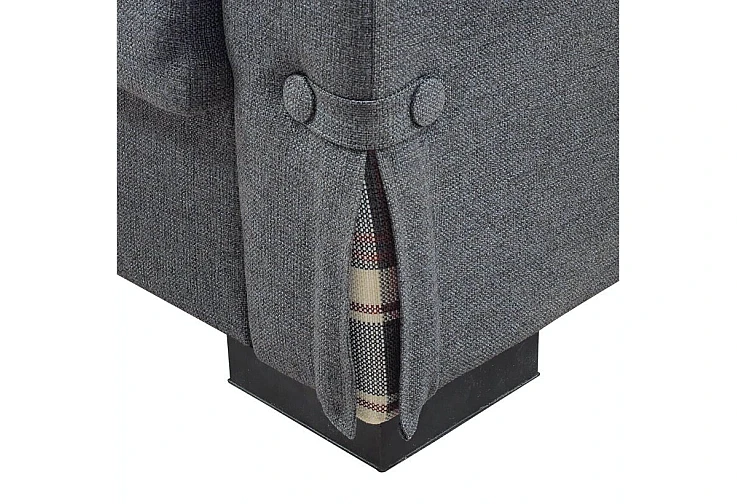 Диван FELIPE тройка разтегателен тъмносив