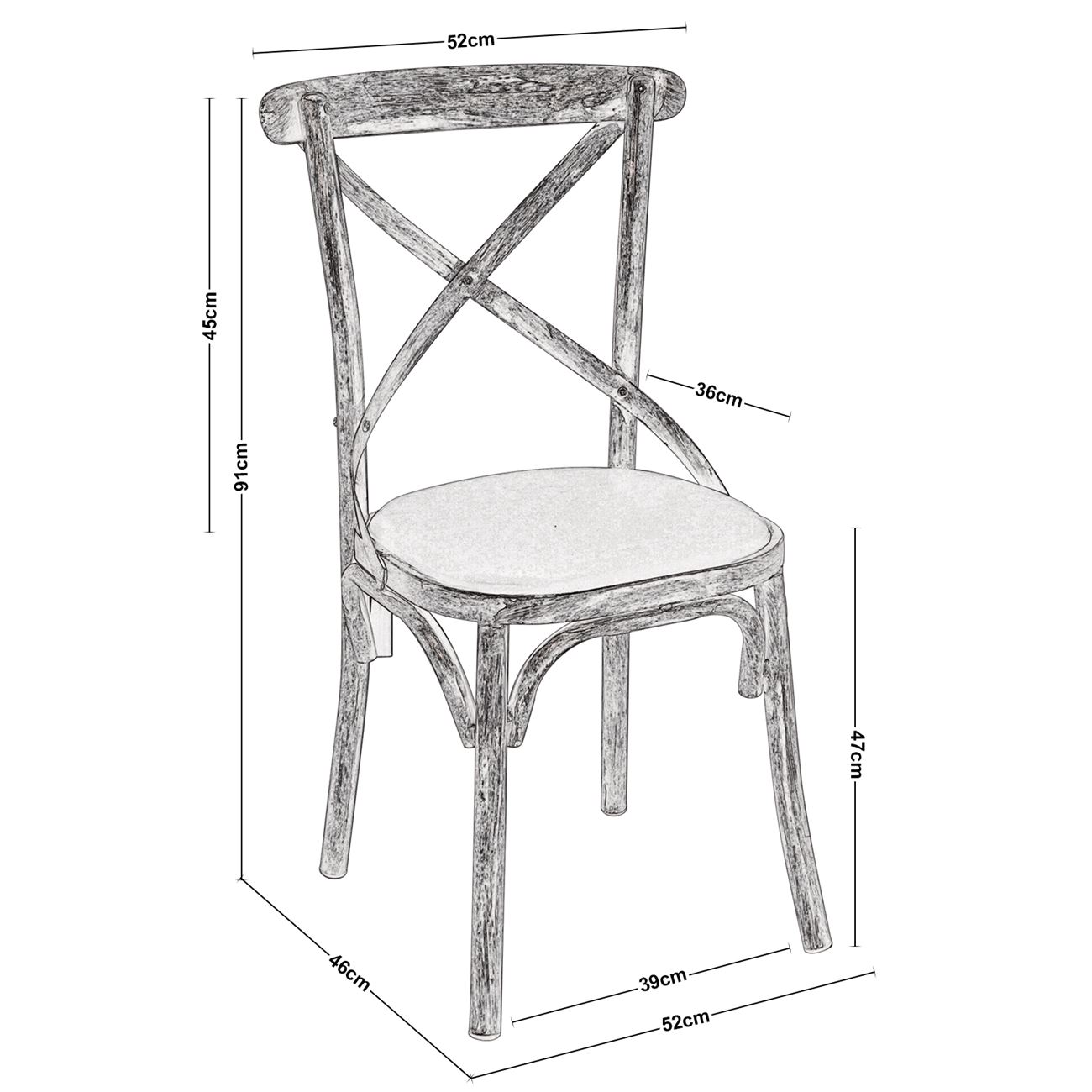 Стол черен цвят