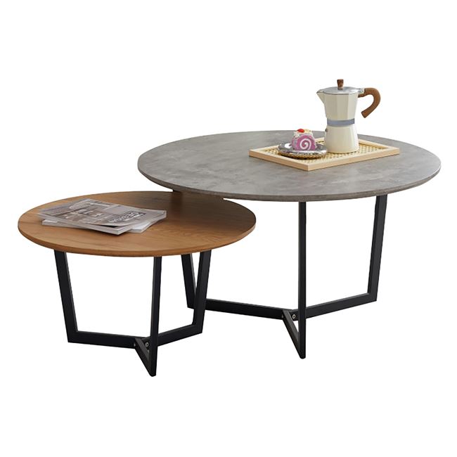 Комплект маси цвят орех-цимент