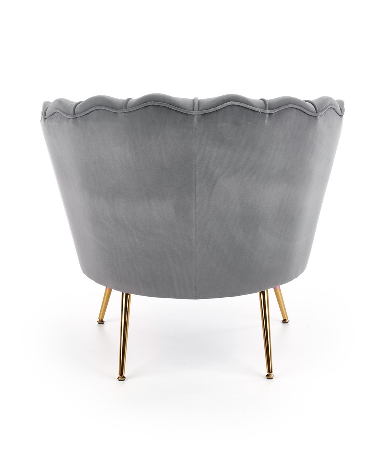 Кресло – сиво/златно