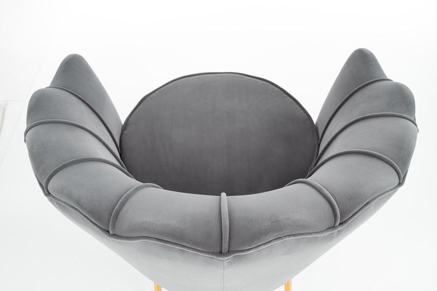 Кресло – сиво/златно