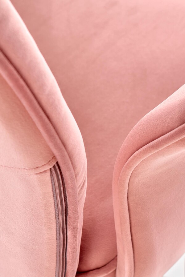 Велурен въртящ се фотьойл – розов