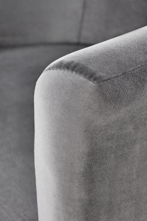 Кадифено кресло – сиво / естествено