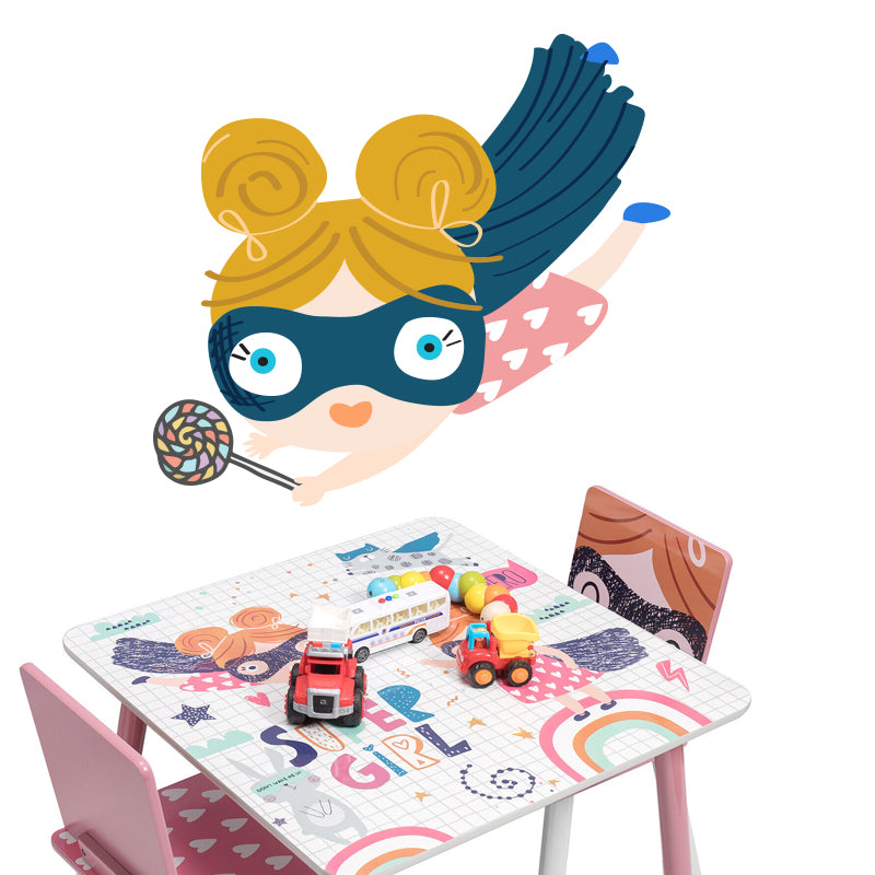 Комплект 2 броя стикери SUPER GIRL за декорация на детска стая