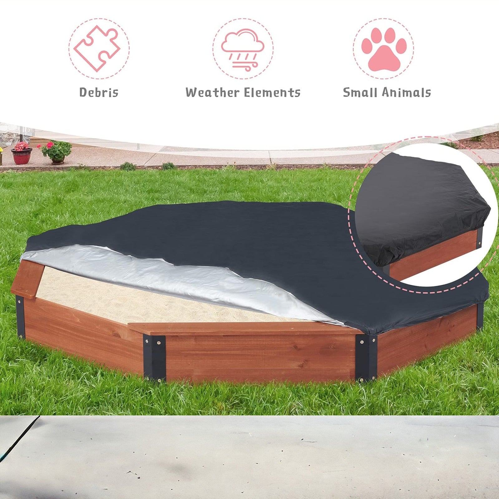 Голям Детски Пясъчник GINGER HOME