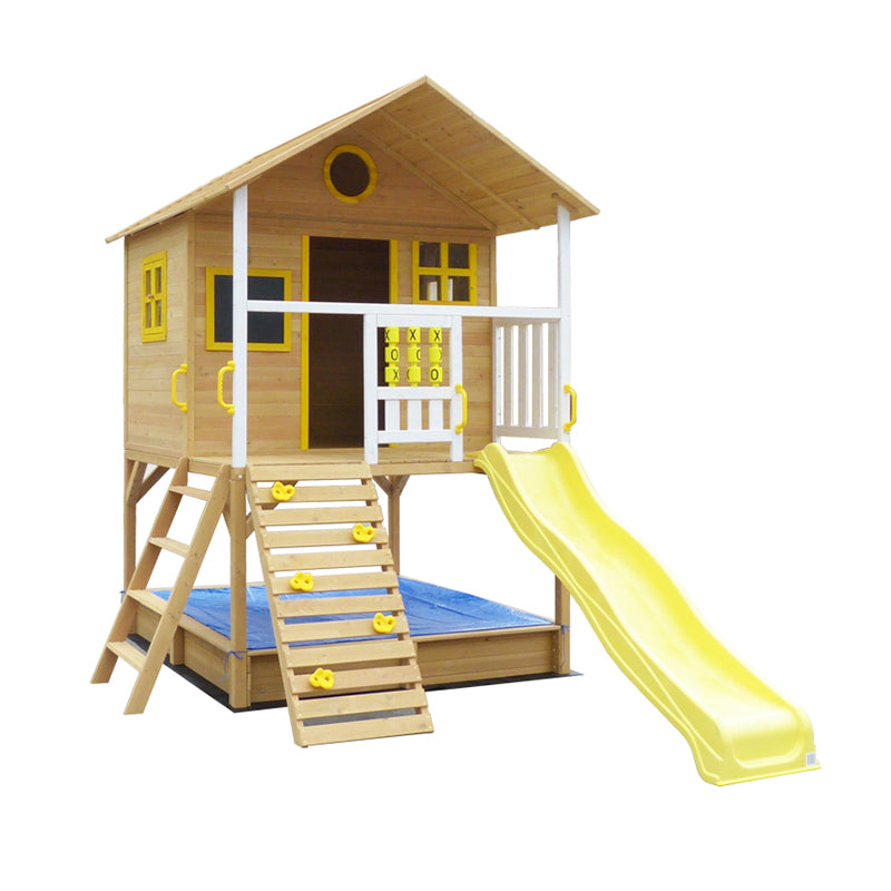 Голяма Детска Къща GINGER HOME с Пясъчник и Пързалка