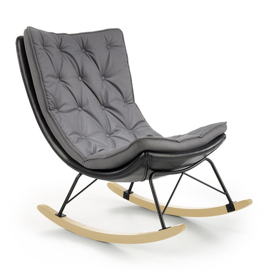 Люлеещ се стол – тъмно сив/черен