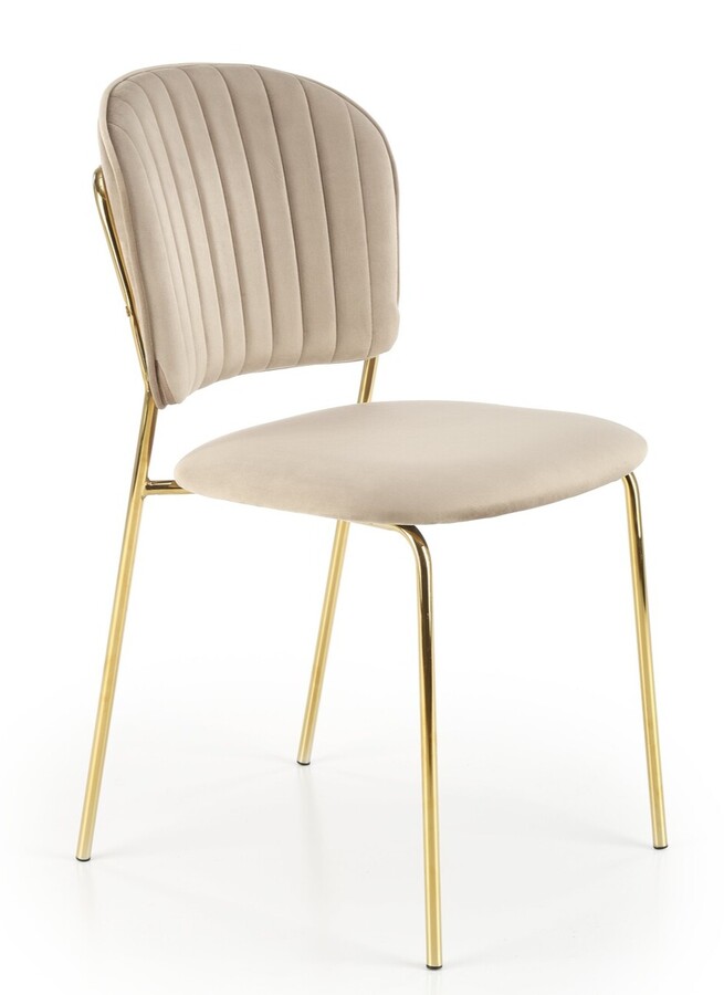 Велурен стол – бежов