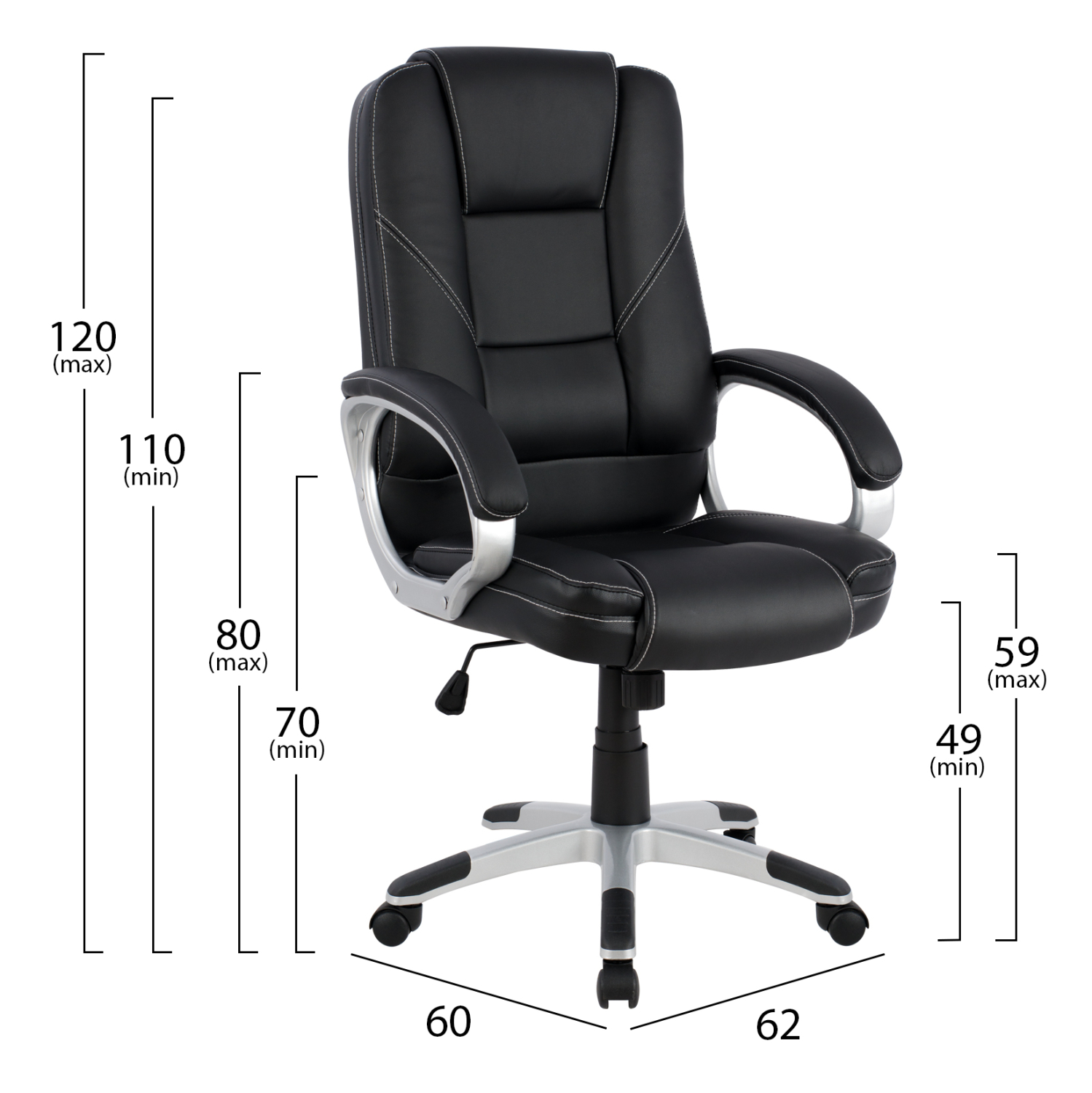 Офис стол черен цвят