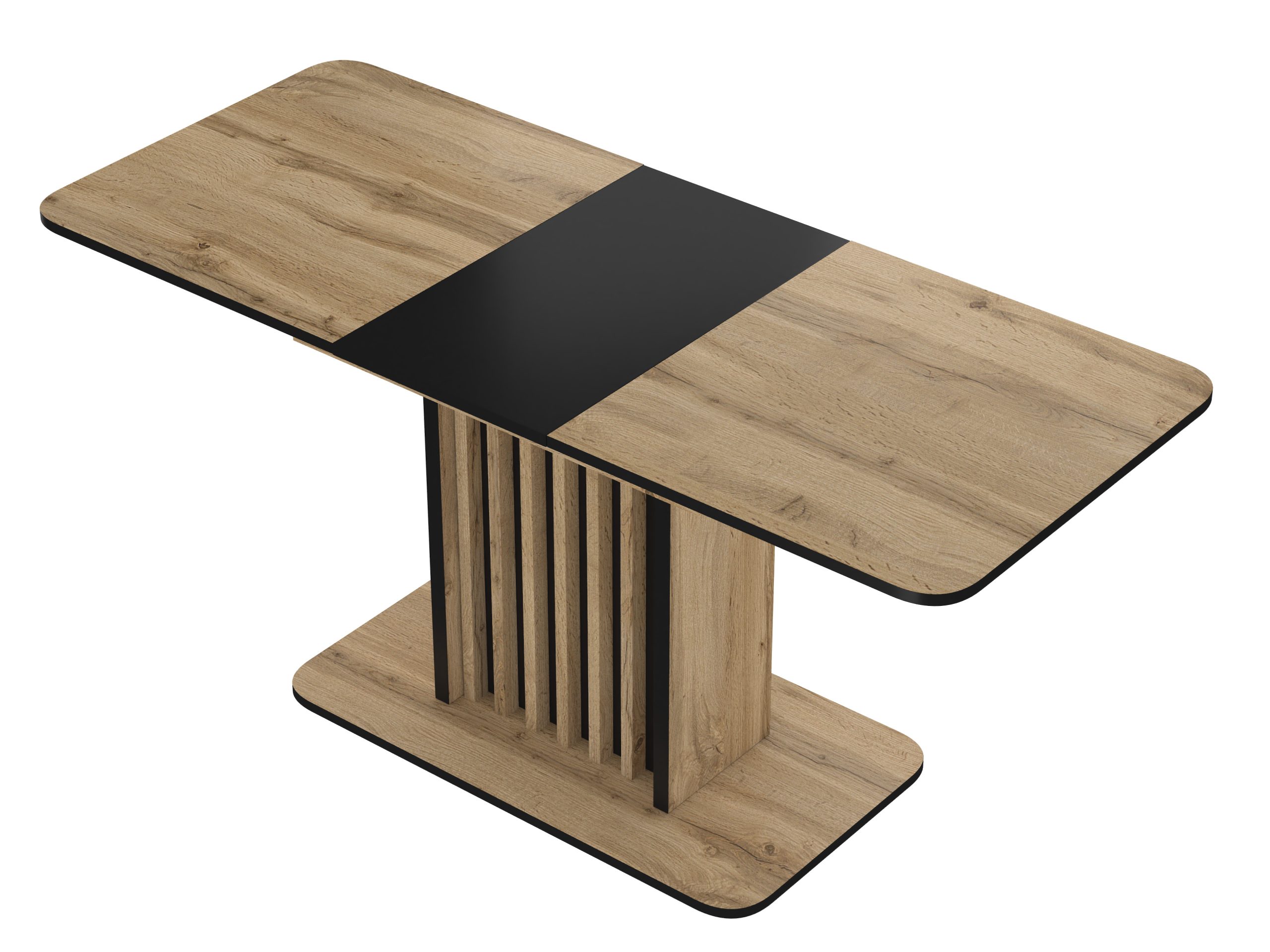 Трапезна маса KENT разтегат.дъб артисан/черно